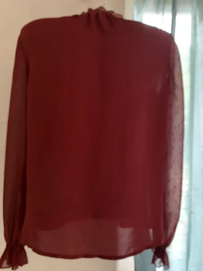 Blouse Kiabi bordeaux taille 38 manches longues - photo numéro 9