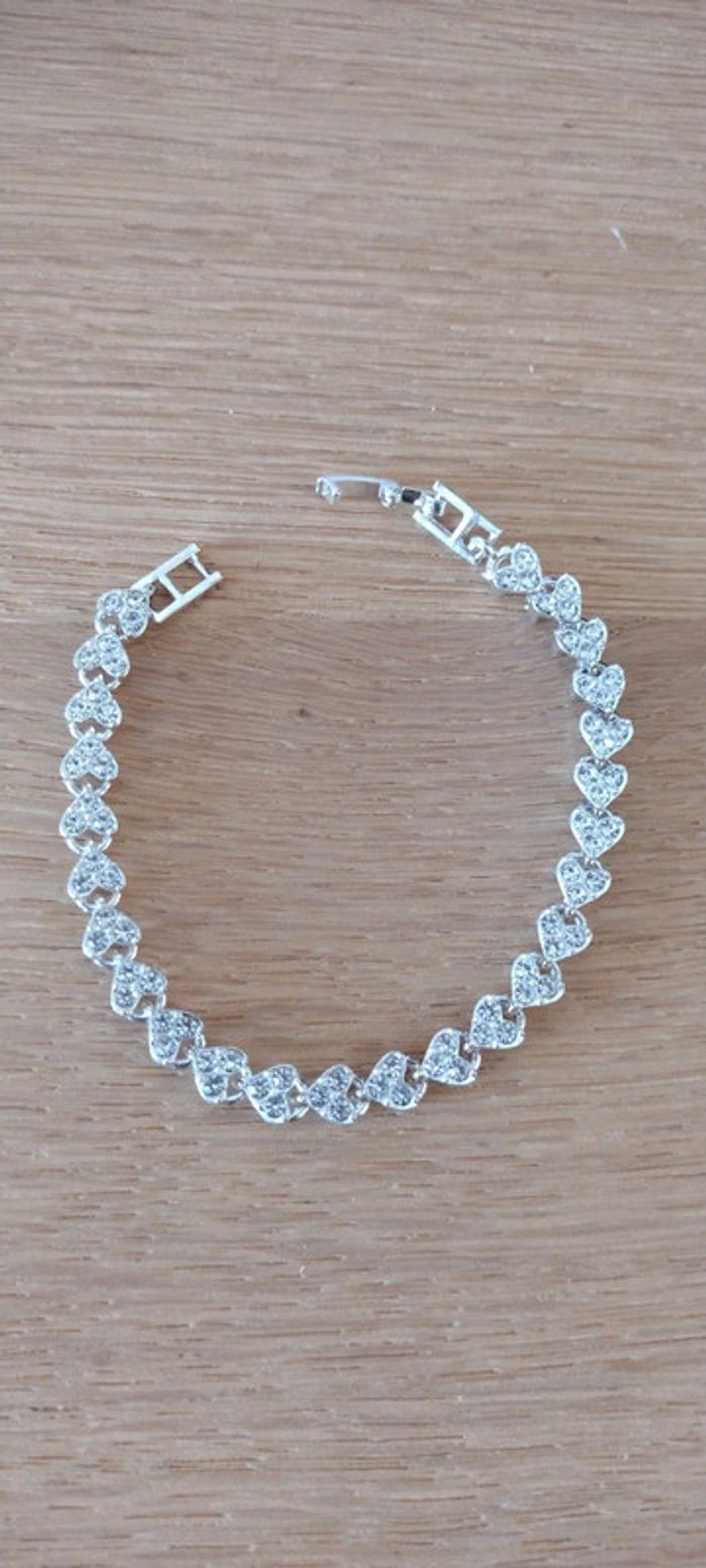 Bracelet coeur strass