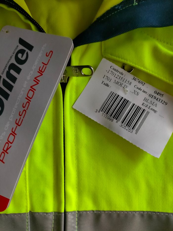 Veste de travail haute visibilité taille XS - photo numéro 2