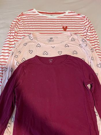 3 t-shirt à manches longues filles