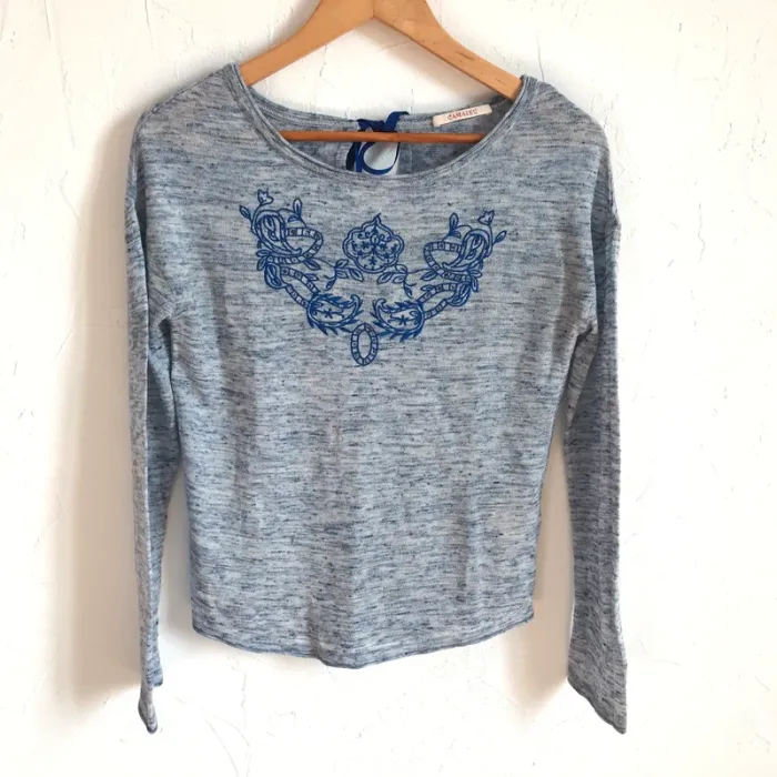 Pull bleu camaieu