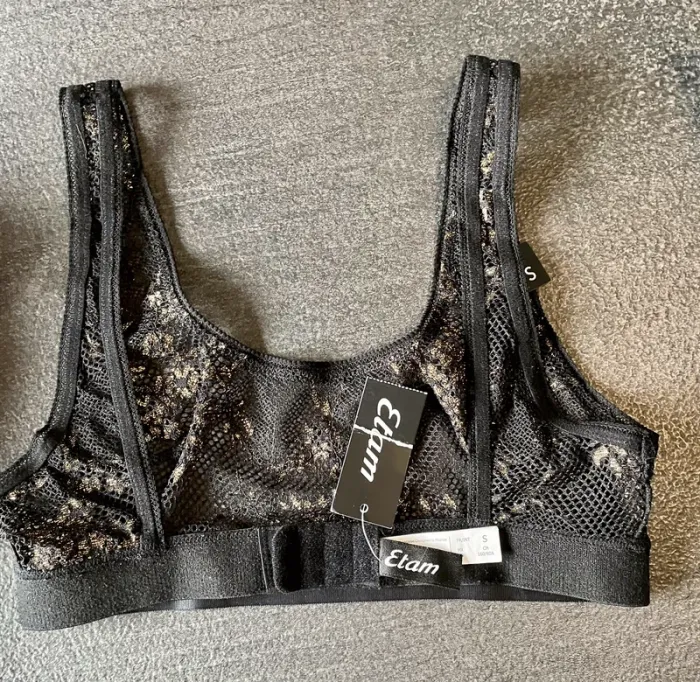 Brassière  - soutien gorge noir et dorée Etam taille S neuve - photo numéro 5