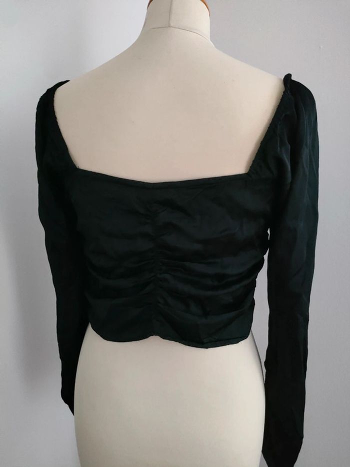 blouse noir S H&M soiree fetes Noël nouvel an - photo numéro 4