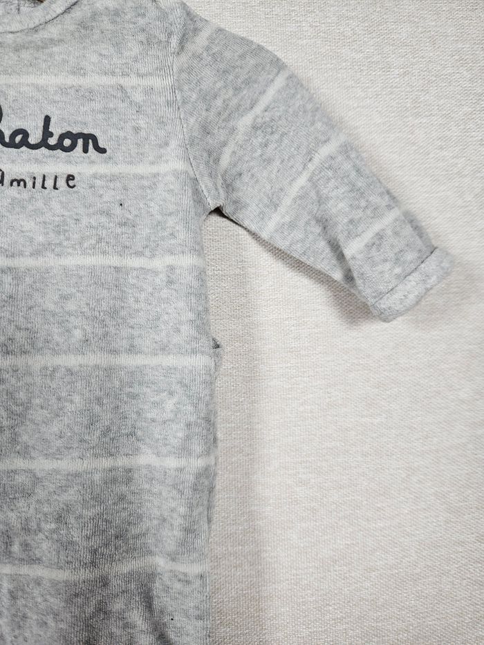Pyjama velours kiabi 3 mois 56-62cm - photo numéro 3