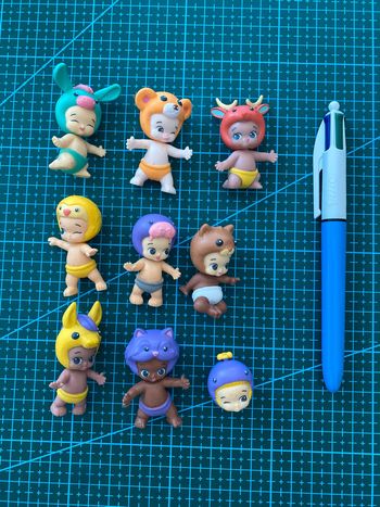 Lot 8 Figurines Twozies Babies - Moose 2000s