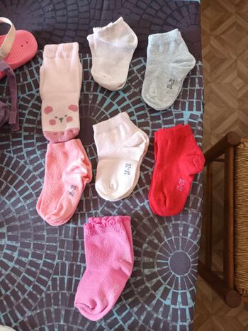 lot de 7 paires de chaussettes fille 18-20