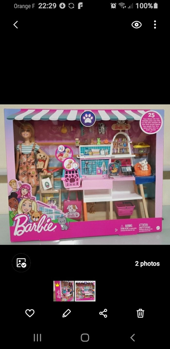 Barbie et son salon de toilettage