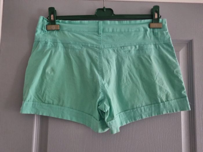 Short style cargo élastiqué femme - Taille 40 / L - E&D - Vert d'eau - photo numéro 3