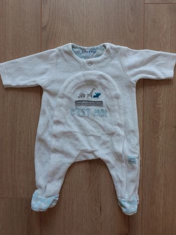 Pyjama fille blanc naissance Sucre d'orge