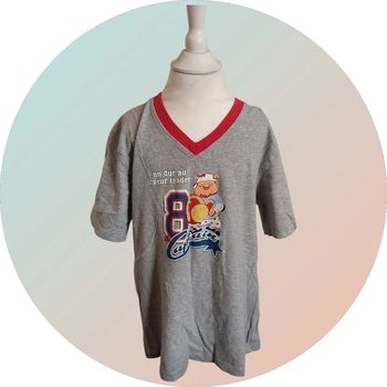 Tee-shirt gris " Un dur au cœur tendre " Taille 8 ans