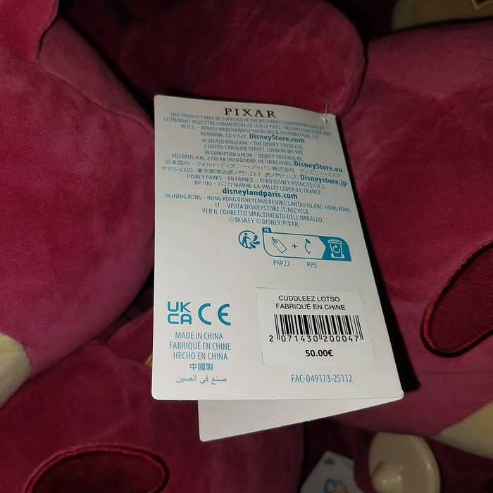 Pick-up Lotso cuddleez Disney Pixar - photo numéro 4