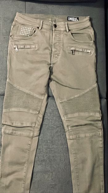 Jean unique droit slim homme kaki