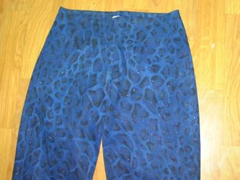 Pantalon FUEGO noir et bleu tacheté pailleté taille S NEUF