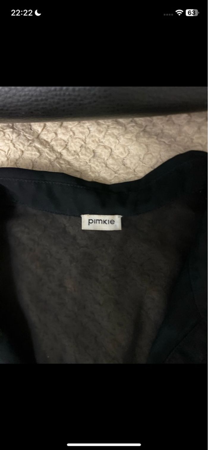 Chemisier sans manche noir transparent taille S - photo numéro 2