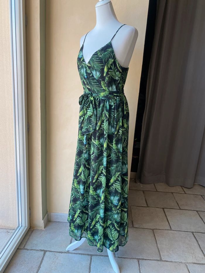 Robe longue verte à feuilles Trendyol 38 - photo numéro 2