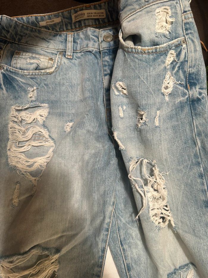 👖 Pantalon “Girlfriend” troué – Bershka – Taille 36 🩵 - photo numéro 8