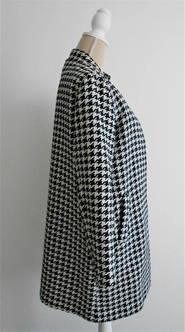 Manteau imprimé pied de poule - photo numéro 2