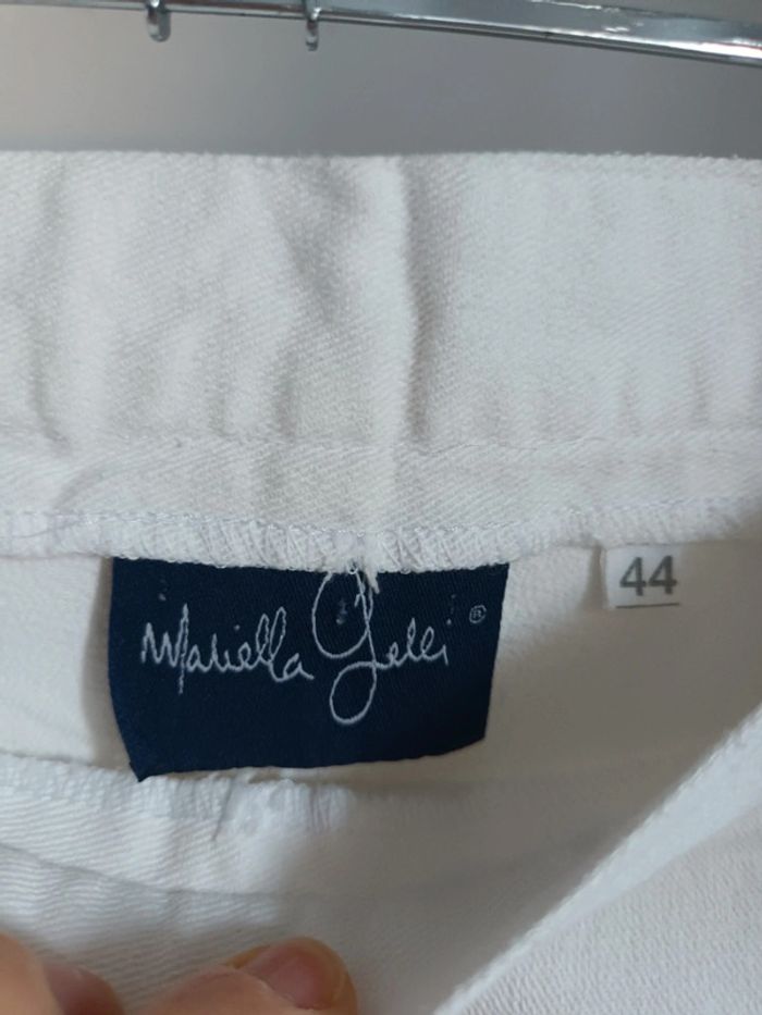 Chino blanc Mariella Gelli taille 44 - photo numéro 2