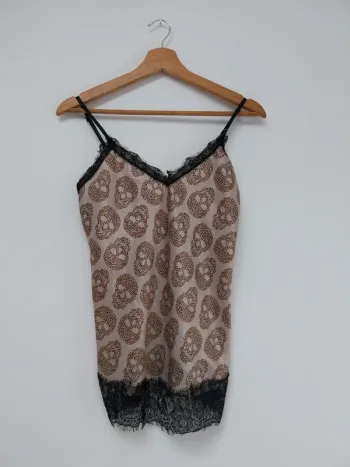 Débardeur avec motifs tête de mort TU