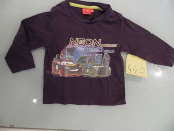 t-shirt manche longue 18 mois cars disney