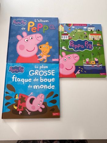 Lot 2 grands albums Peppa PiG + 1 livre cherche et trouve
