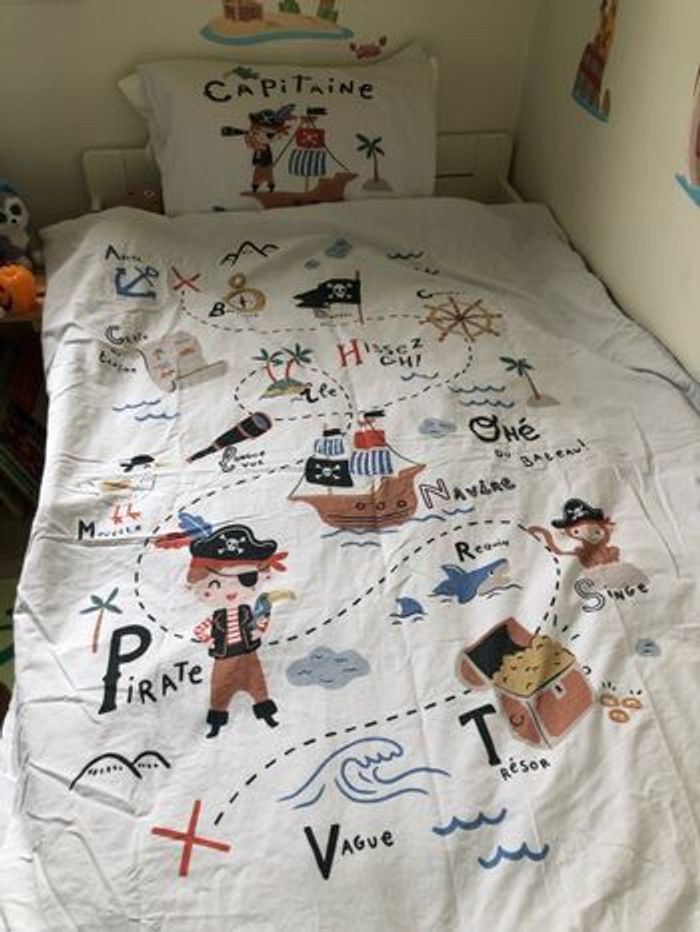Housse de couette pirate 140 x140 + housses oreiller