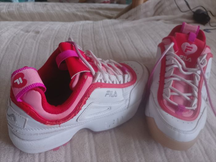 Baskets FILA Disruptor II "Heart" - Édition Cœurs - Blanc/Rose - photo numéro 3