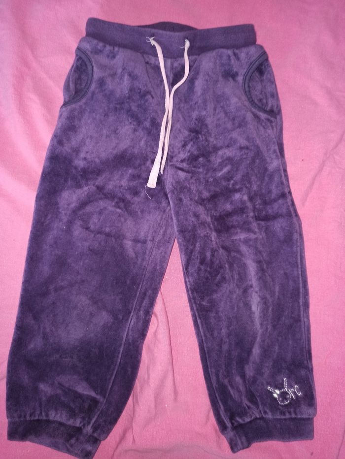 Jogging velours violet