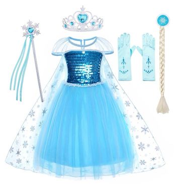Déguisement robe Princesse Elsa paillette et ces accessoires Taille 4-5ans