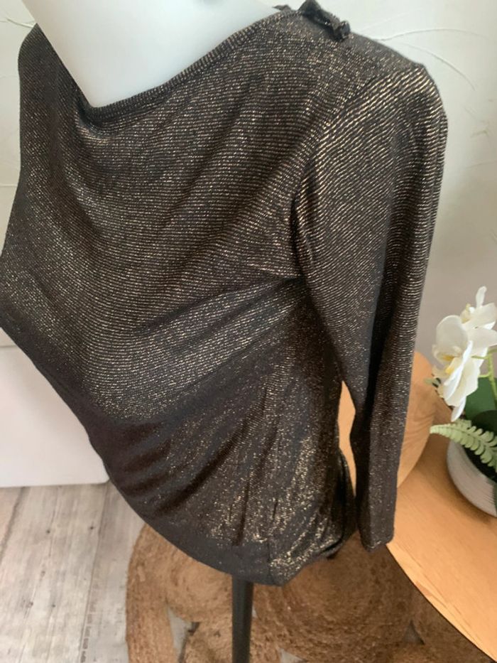 Pull Sister dos nus taille XS-S brillant doré - photo numéro 7