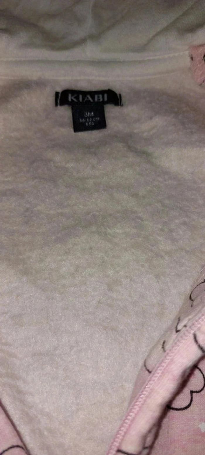 Gilet zip capuche bébé fille 3 mois kiabi - photo numéro 3