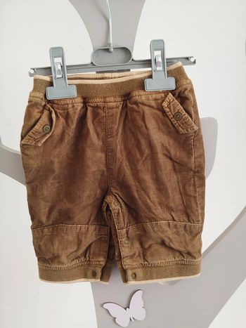 Pantalon velours kaki Obaibi taille 3 mois