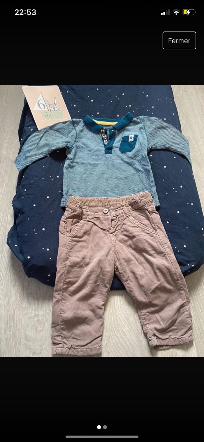 Ensemble garçon 6 mois