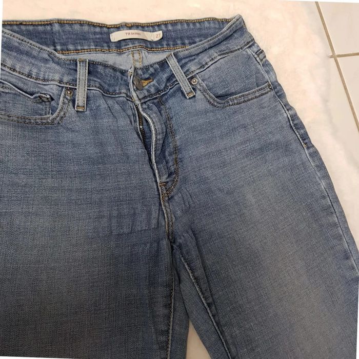 Jean Levi's 711 Skinny W27 L28 Bleu - photo numéro 12
