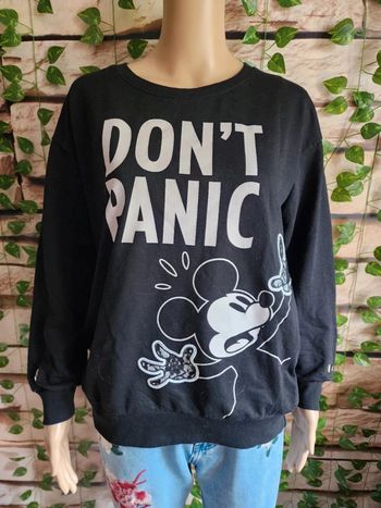 🌸Sweat noir Mickey Don’t Panic Disney Taille 36🌸