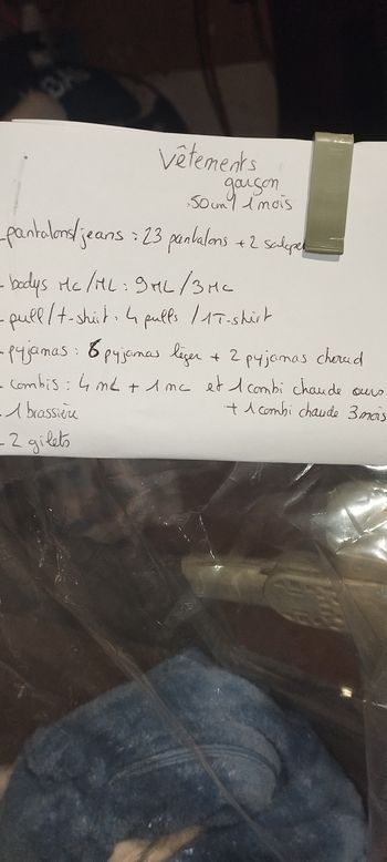 Lot vêtements garçon naissance 1mois 