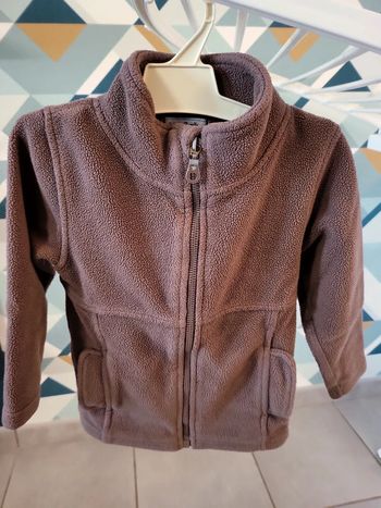 Gilet Polaire marron garçon 2 ans charlie et prune bon état