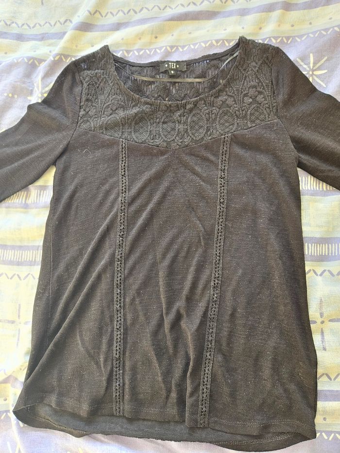 Blouse noir tex - photo numéro 2