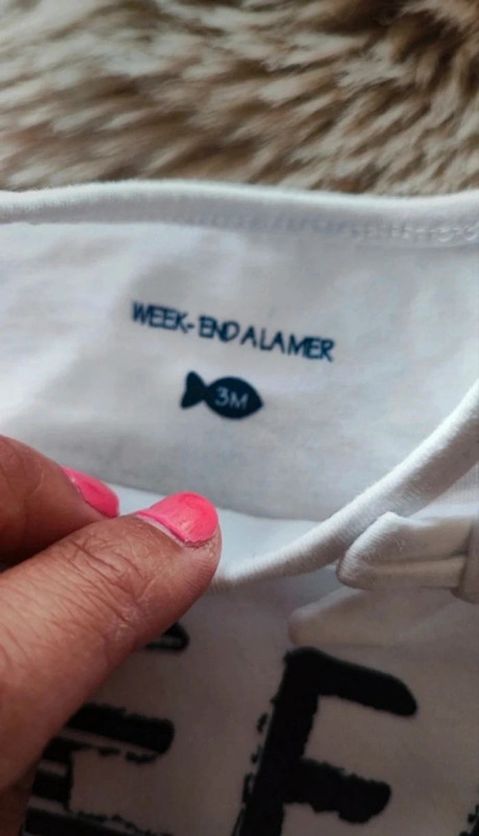 Robe ete bleu blanche week end a la mer 3 mois - photo numéro 4