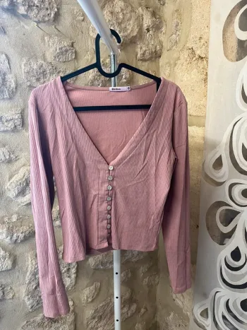 Haut manche longue rose