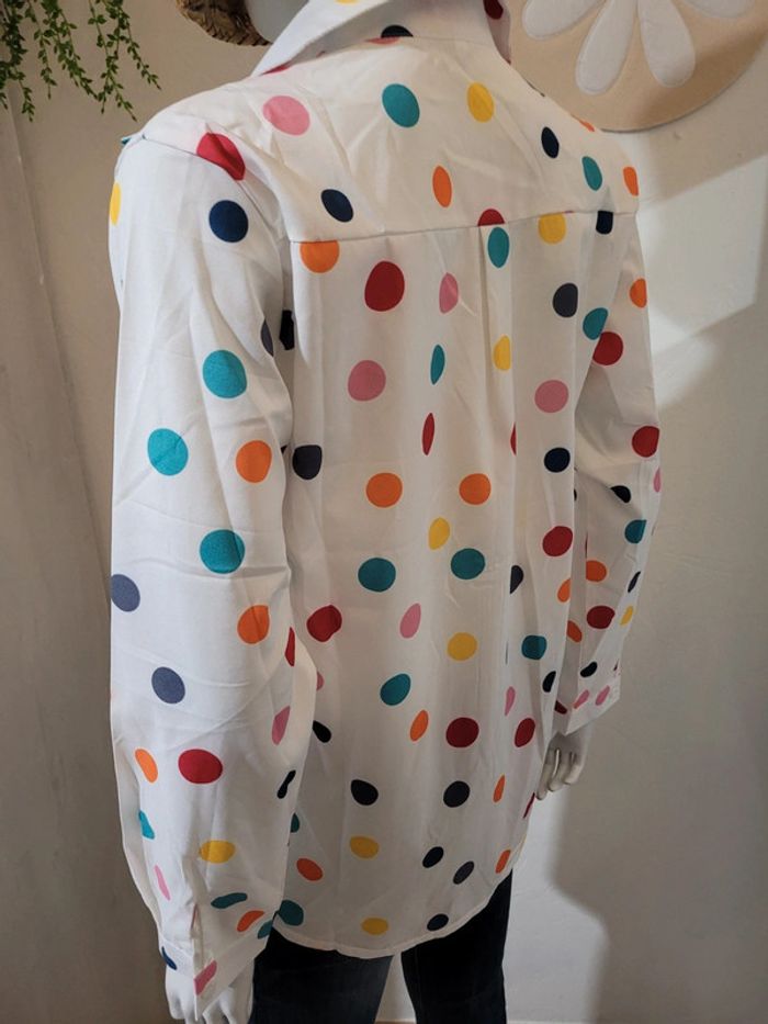 Blouse à pois colorée - photo numéro 6