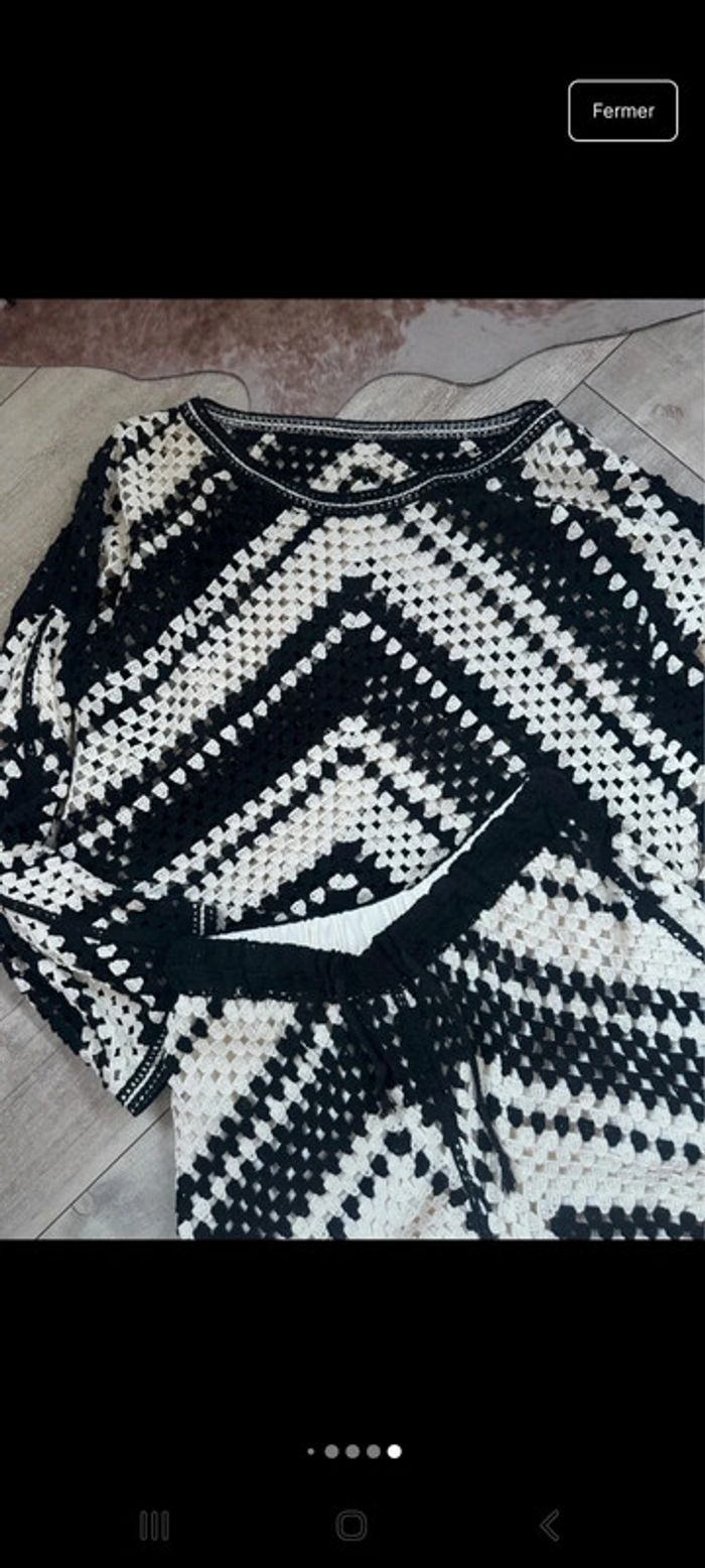 Ensemble top + short crochet taille unique - photo numéro 6