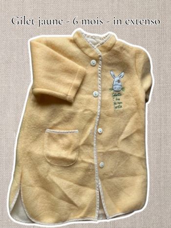 Gilet jaune - 6 mois - in extenso - Jaune