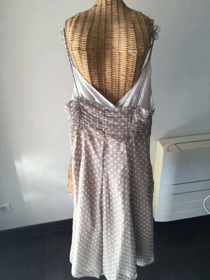 Robe Camaieu grise à pois blanc taille XS / S - photo numéro 6