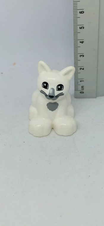Chat blanc lego duplo