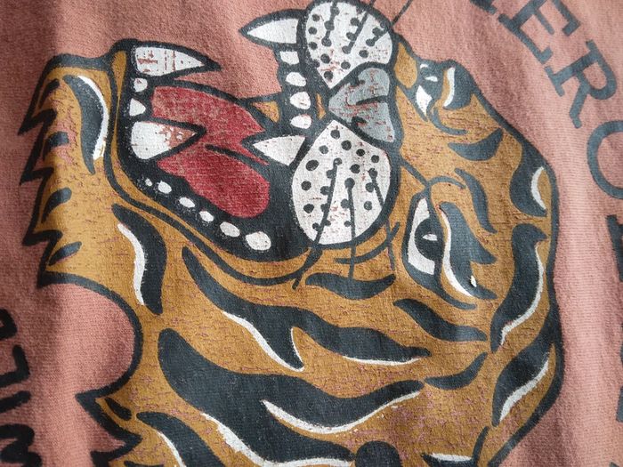 🌸Tee-shirt orange avec imprimé de tigre 10ans a 1€🌸 - photo numéro 2