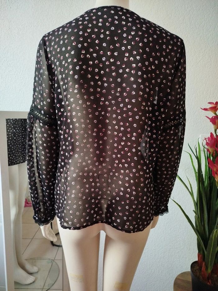 Blouse transparent en mousseline décolleté M/38 - photo numéro 6