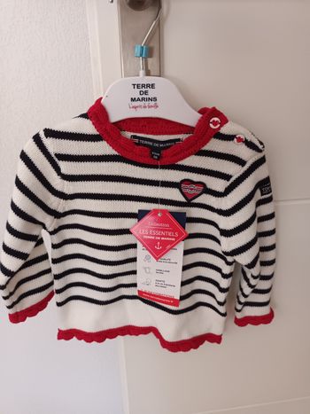 Pull marinière neuf terre de marin
