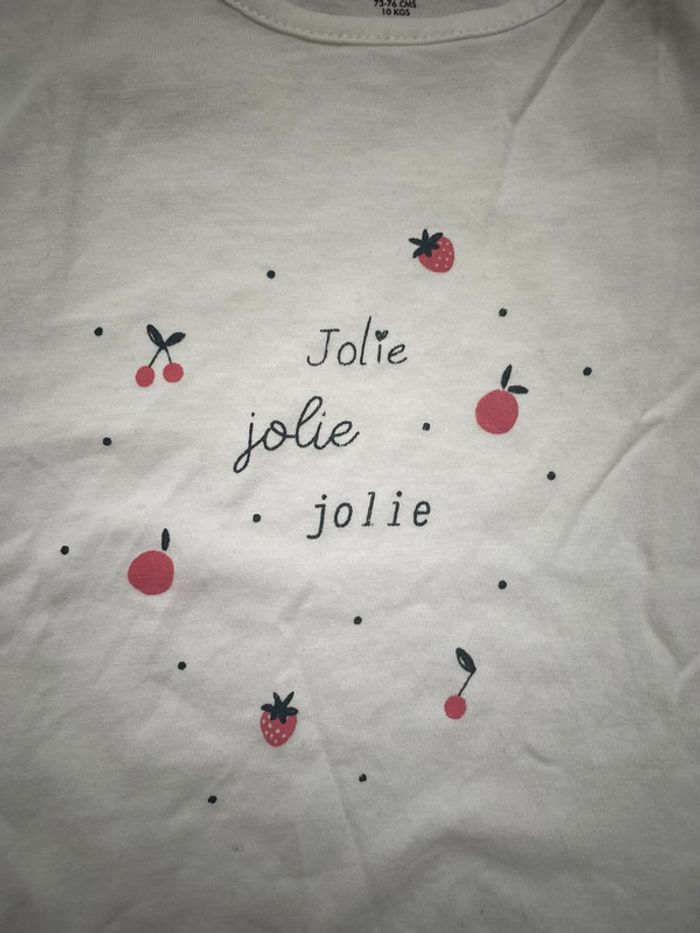 Tee shirt Kiabi blanc 12 mois - photo numéro 3