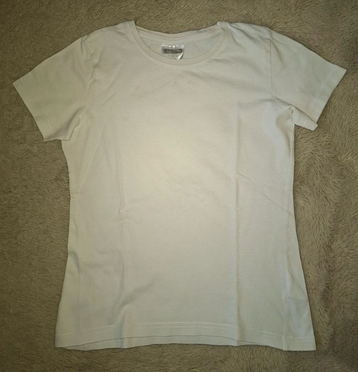 T shirt blanc manche courte 10 ans